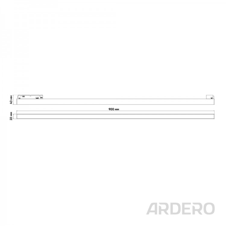 Светодиодный магнитный трековый светильник Ardero MGN302 36Вт 4000K