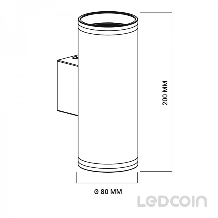 Накладной светильник Ledcoin ML486-2 Mero под лампу черный