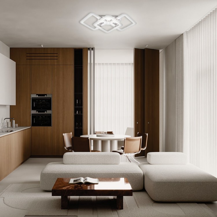 Світлодіодна накладна люстра Ardero AL6143ARD MADEIRA 54Вт білий