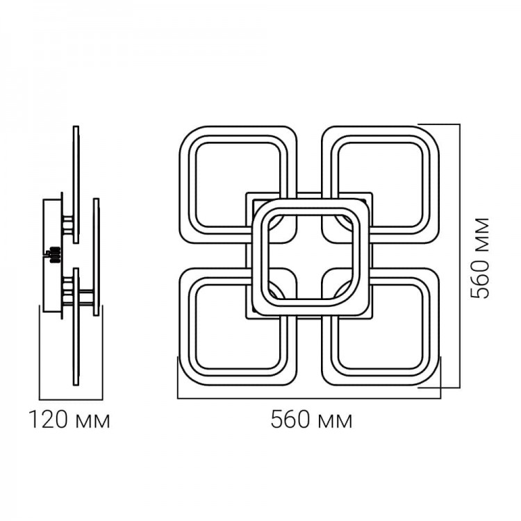 Светодиодная накладная люстра Ardero AL6440ARD SOFT S 105Вт белый