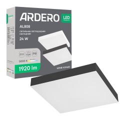 Світлодіодний накладний світильник Ardero AL808 24Вт 5000K чорний