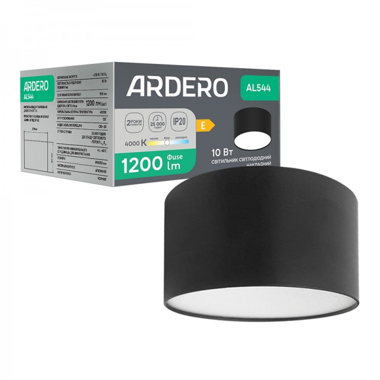 Светодиодный накладной светильник Ardero AL544 10Вт 4000K черный