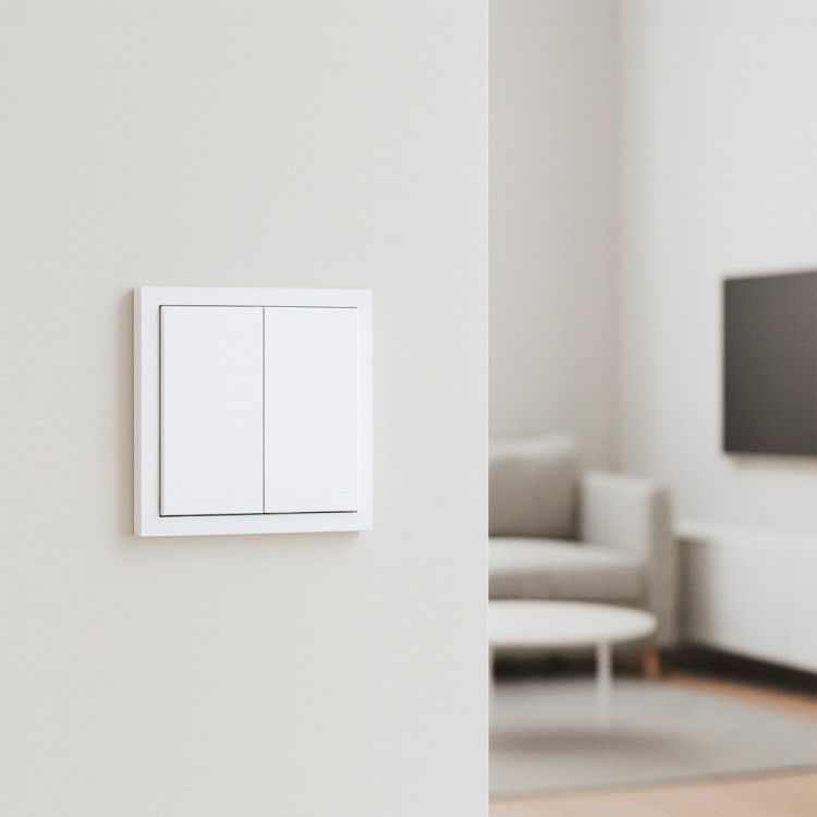 Вимикач 2-клавішний перехресний Ardero EV132-W Soft 10А білий