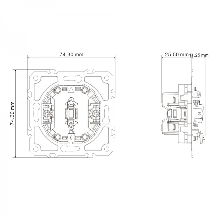 Выключатель 1-клавишный Ardero EV111L-W Soft 10А с подсветкой белый