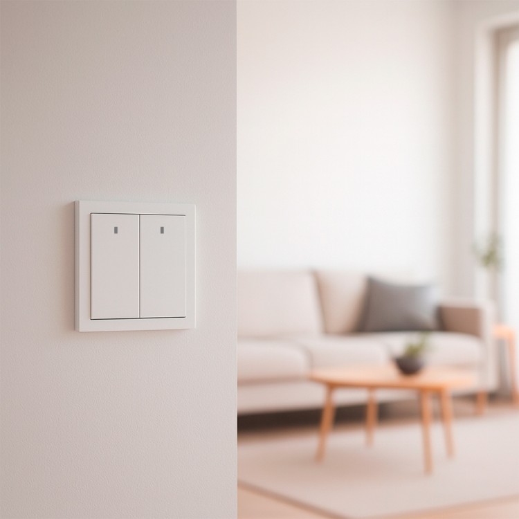 Вимикач 2-клавішний Ardero EV112L-W Soft 10А з підсвіткою білий