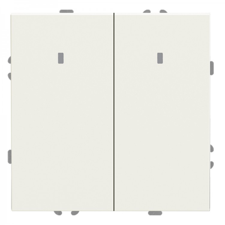 Вимикач 2-клавішний Ardero EV112L-W Soft 10А з підсвіткою білий