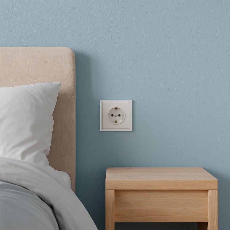 Розетка Ardero ER121-W Soft 16А із заземленням біла