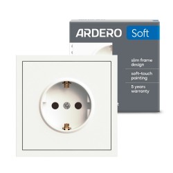 Розетка Ardero ER121-W Soft 16А із заземленням біла