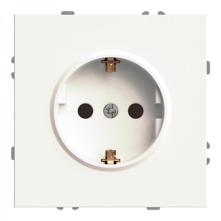 Розетка Ardero ER121-W Soft 16А із заземленням біла