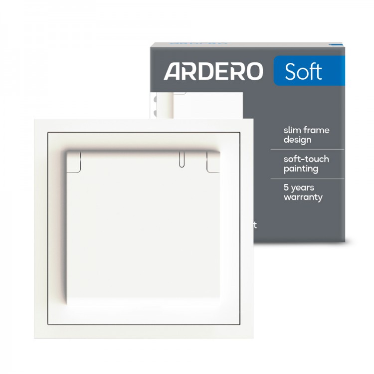 Розетка Ardero ER131-W Soft 16А із заземленням кришкою та шторками біла