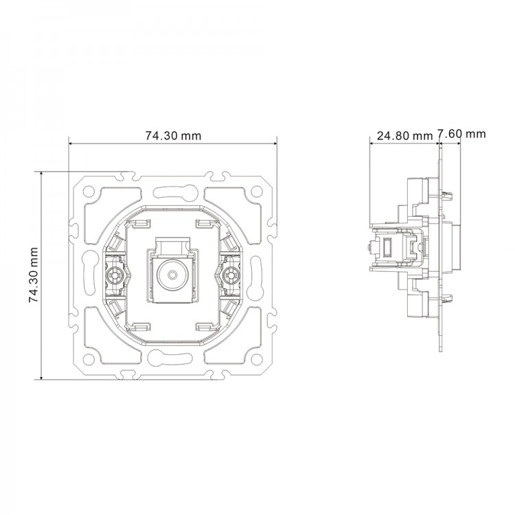 Розетка телевізійна Ardero ER141TV-W Soft біла