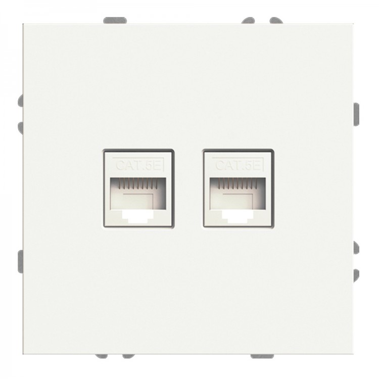 Розетка комп'ютерна подвійна Ardero ER152PC-W Soft біла