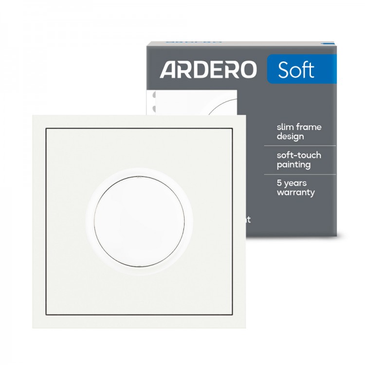 Світлорегулятор поворотний Ardero EV111D-W Soft 5-100W білий