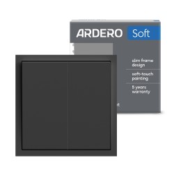 Вимикач 2-клавішний перехресний Ardero EV132-B Soft 10А білий