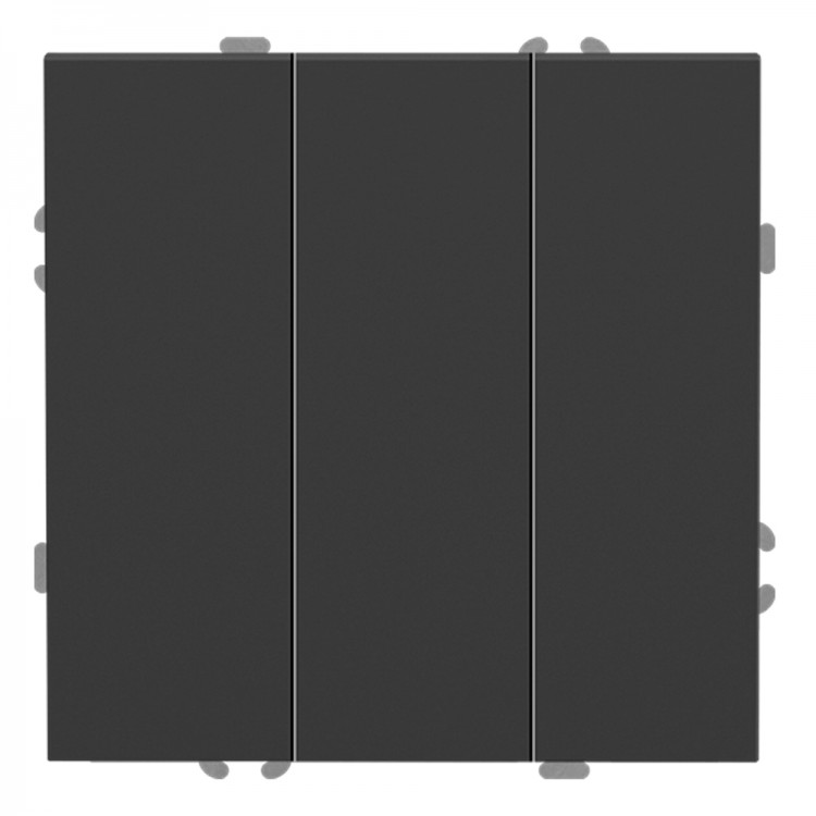 Вимикач 3-клавішний Ardero EV113-B Soft 10А чорний