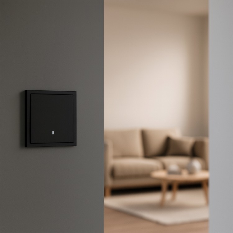 Вимикач 1-клавішний Ardero EV111L-B Soft 10А з підсвіткою чорний 