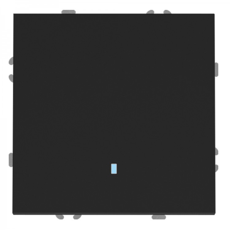 Вимикач 1-клавішний Ardero EV111L-B Soft 10А з підсвіткою чорний 