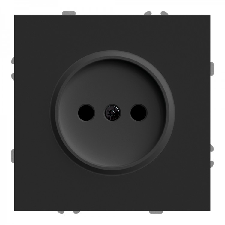 Розетка Ardero ER111-B Soft 16А без заземлення чорна