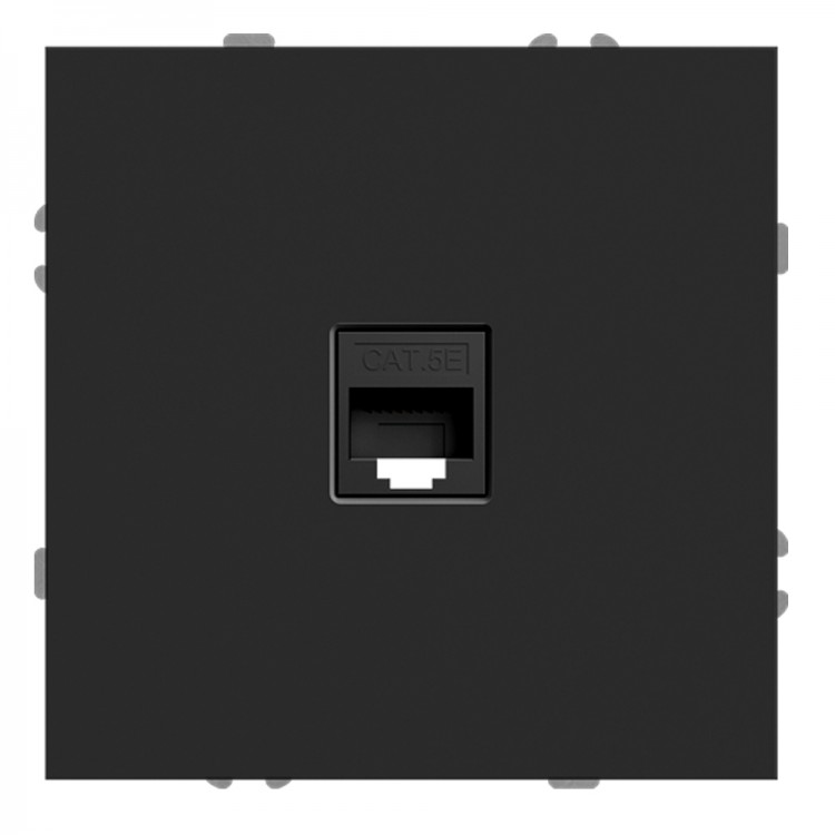 Розетка комп'ютерна Ardero ER151PC-B Soft чорна