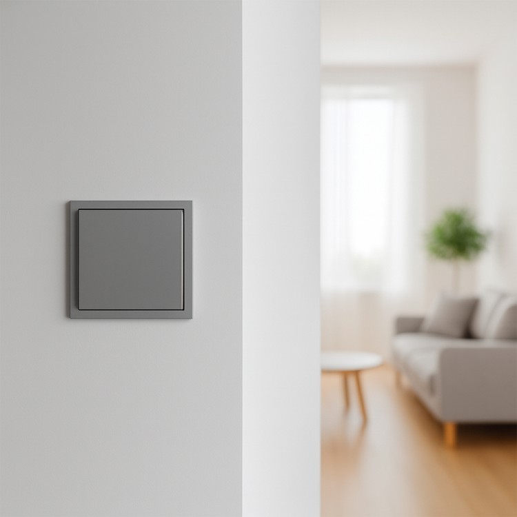 Вимикач 1-клавішний Ardero EV111V-G Soft 10А сірий