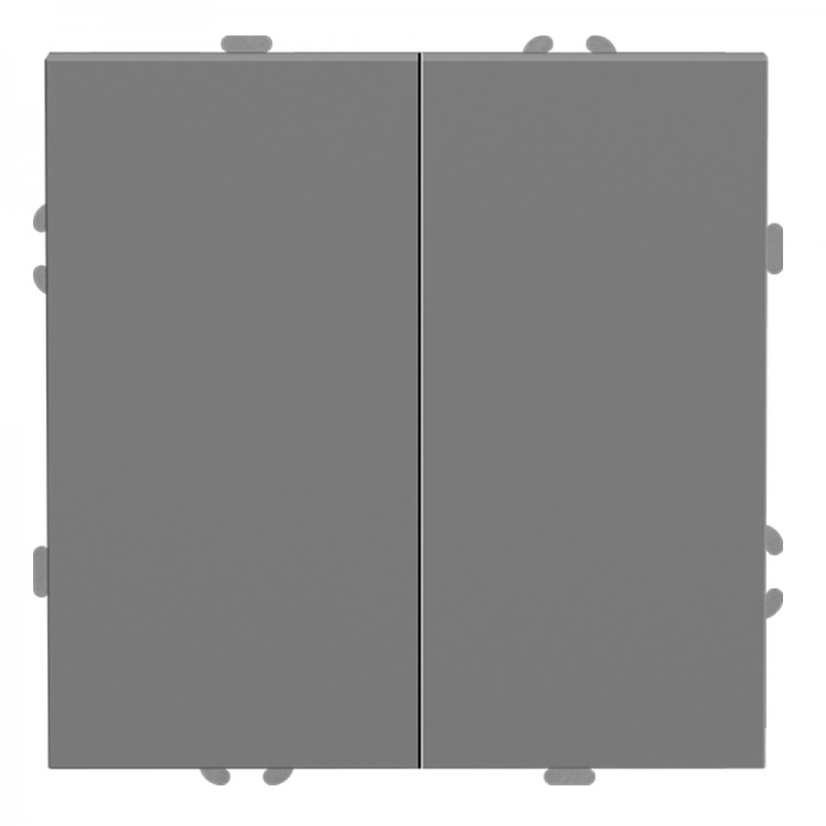 Вимикач 2-клавішний перехресний Ardero EV132-G Soft 10А сірий