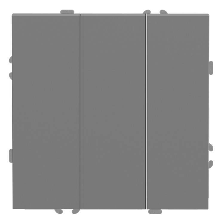 Вимикач 3-клавішний Ardero EV113-G Soft 10А сірий