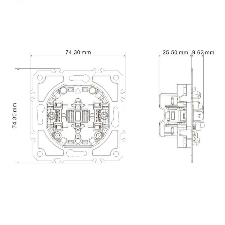 Вимикач 3-клавішний Ardero EV113-G Soft 10А сірий