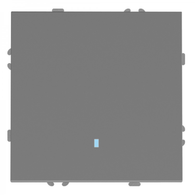 Вимикач 1-клавішний Ardero EV111L-G Soft 10А з підсвіткою сірий