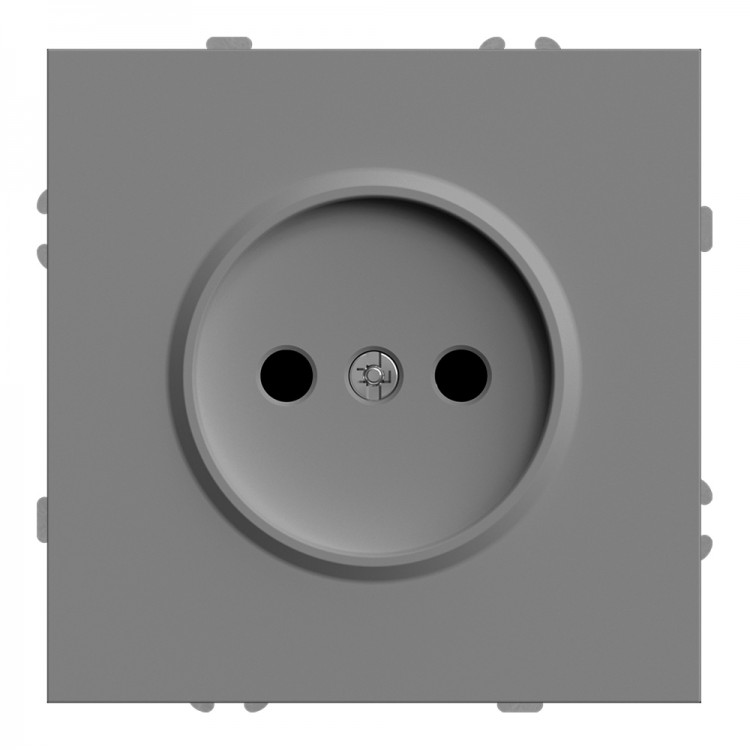 Розетка Ardero ER111-G Soft 16А без заземлення сіра