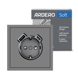 Розетка з додатковими виходами USB/Type-C Ardero ER123USB-G Soft 18W/20W із зазе..