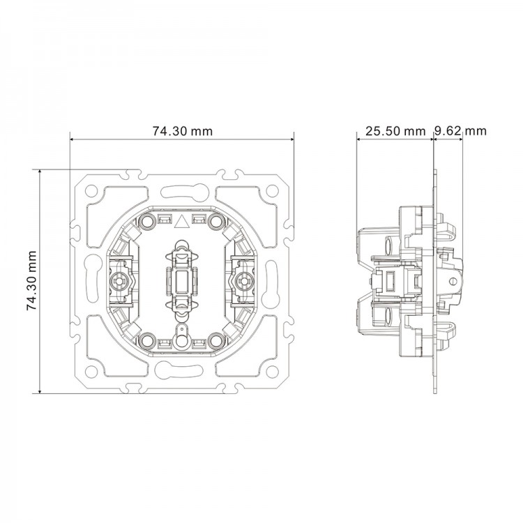 Вимикач 1-клавішний Ardero EV111V-S Soft 10А срібний