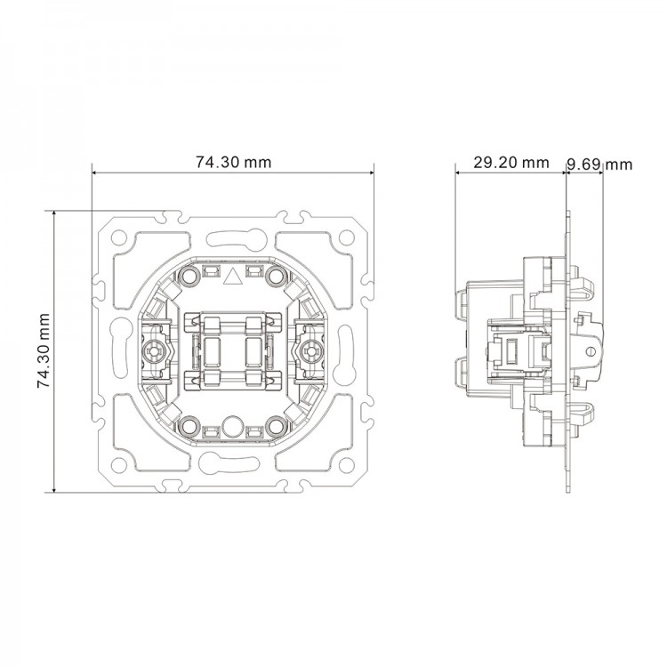 Вимикач 1-клавішний перехресний Ardero EV131-S Soft 10А срібний