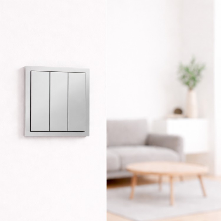 Вимикач 3-клавішний Ardero EV113-S Soft 10А срібний