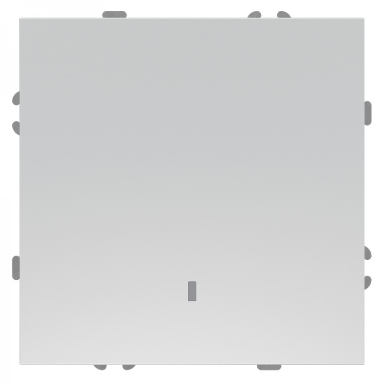 Вимикач 1-клавішний Ardero EV111L-S Soft 10А з підсвіткою срібний