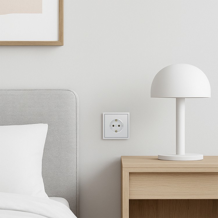 Розетка Ardero ER121-S Soft 16А із заземленням срібна