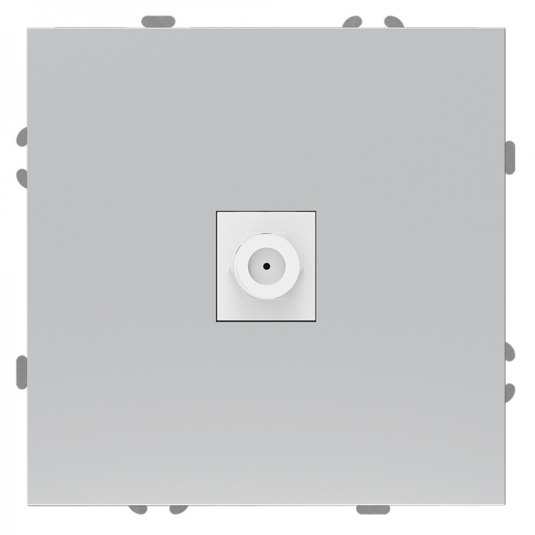 Розетка телевізійна Ardero ER141TV-S Soft срібна