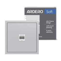 Розетка комп'ютерна Ardero ER151PC-S Soft срібна