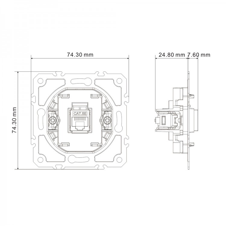 Розетка комп'ютерна Ardero ER151PC-S Soft срібна