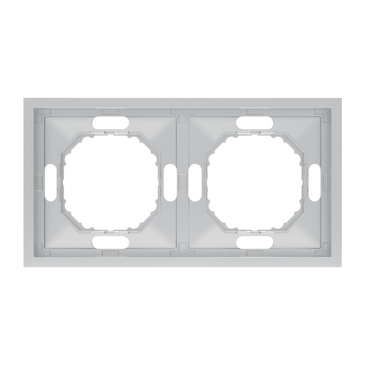 Рамка 2-місна Ardero EF102-S Soft срібна