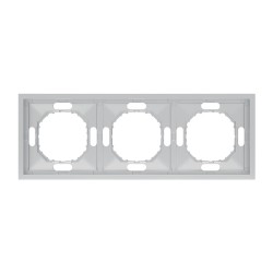 Рамка 3-місна Ardero EF103-S Soft срібна