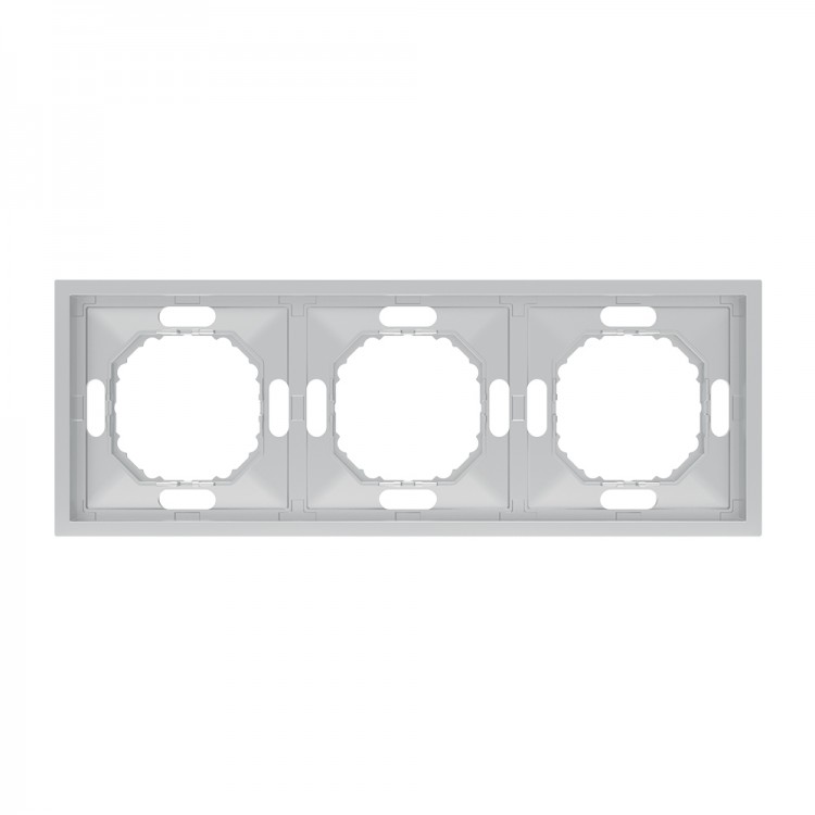 Рамка 3-місна Ardero EF103-S Soft срібна