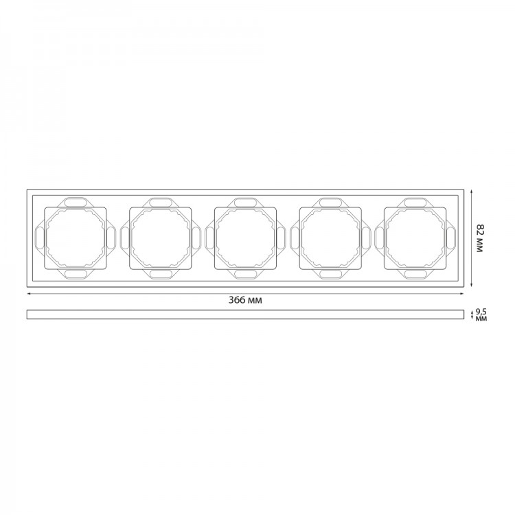 Рамка 5-місна Ardero EF105-S Soft срібна