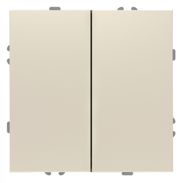 Вимикач 2-клавішний Ardero EV112V-C Soft 10А шампань