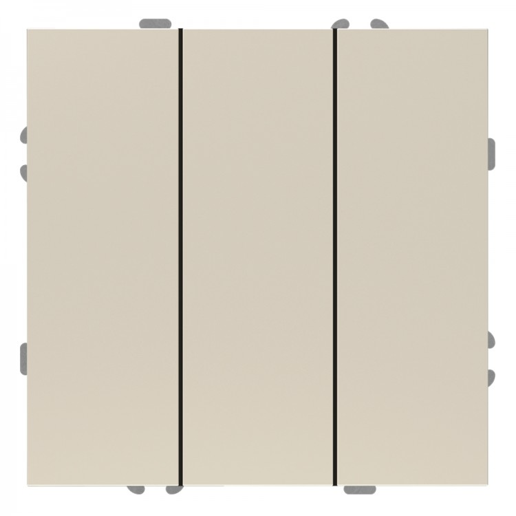 Вимикач 3-клавішний Ardero EV113-C Soft 10А шампань