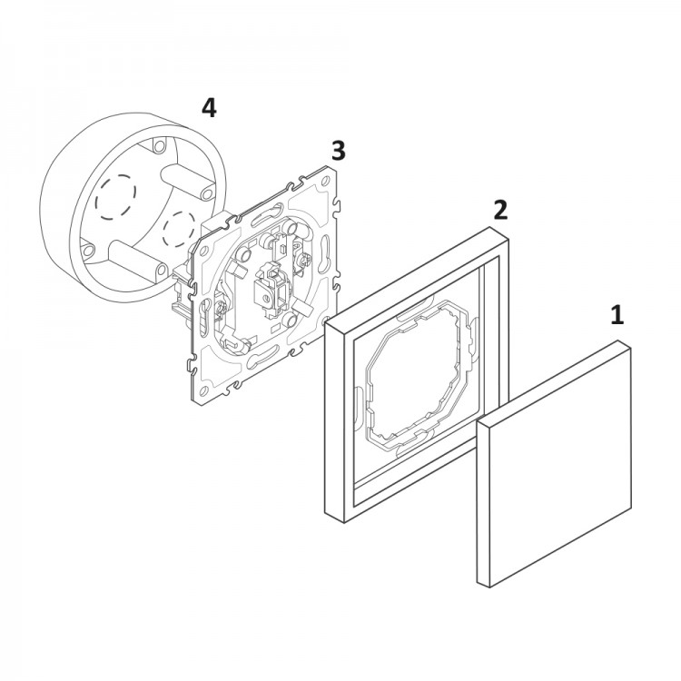 Вимикач 3-клавішний Ardero EV113-C Soft 10А шампань