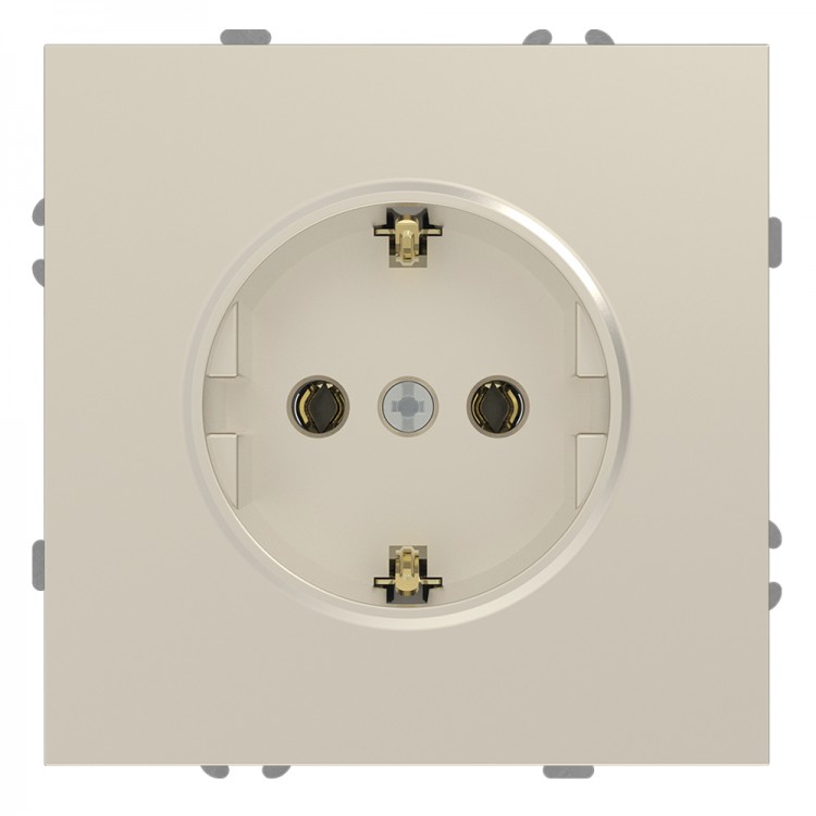 Розетка Ardero ER121-C Soft 16А із заземленням шампань