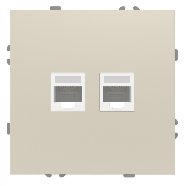 Розетка комп'ютерна подвійна Ardero ER152PC-C Soft шампань