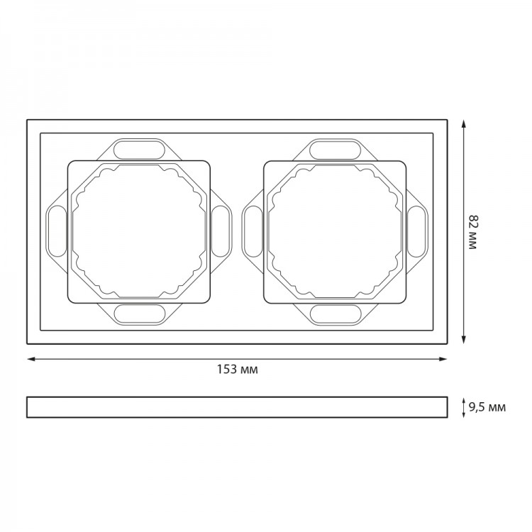 Рамка 2-місна Ardero EF102-C Soft шампань