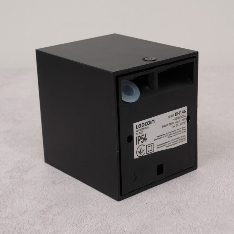 Архітектурний накладний світильник Ledcoin DH146 під лампу чорний