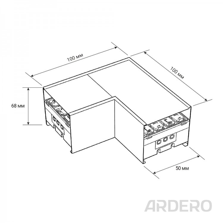 Світлодіодний світильник Ardero AL4025 48Вт 4000K чорний
